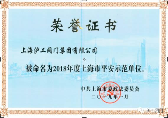 2019年上海滬工閥門廠(集團(tuán))有限公司大事記(圖3)